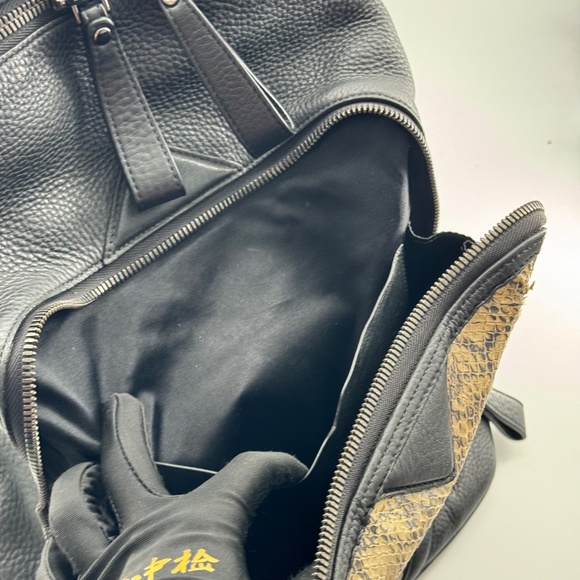 MCM Leather Backpack with Python Print Front Panel - Picture 11 of 16